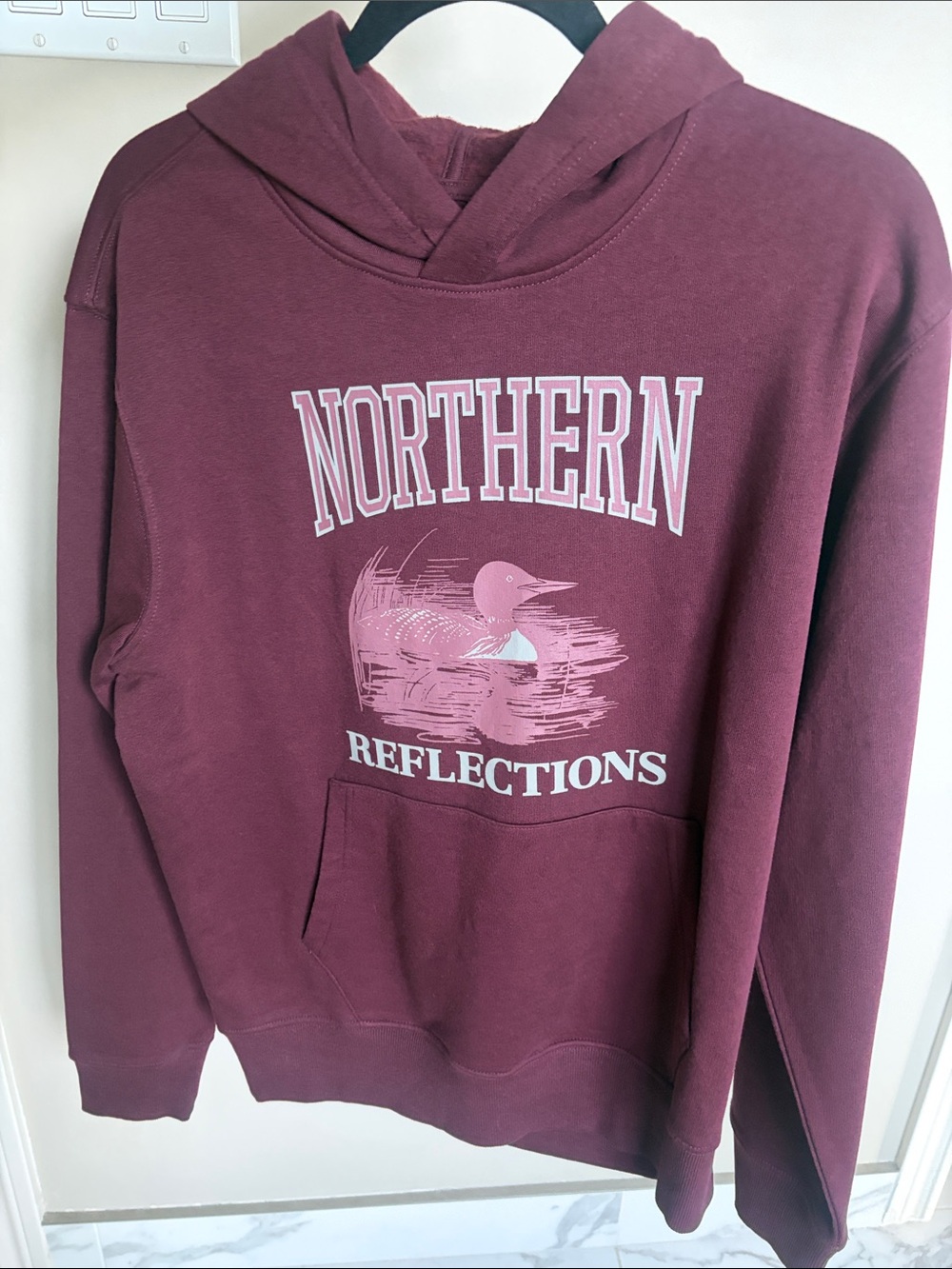 Northern Reflections Burgundy Hooded Sweatshirt